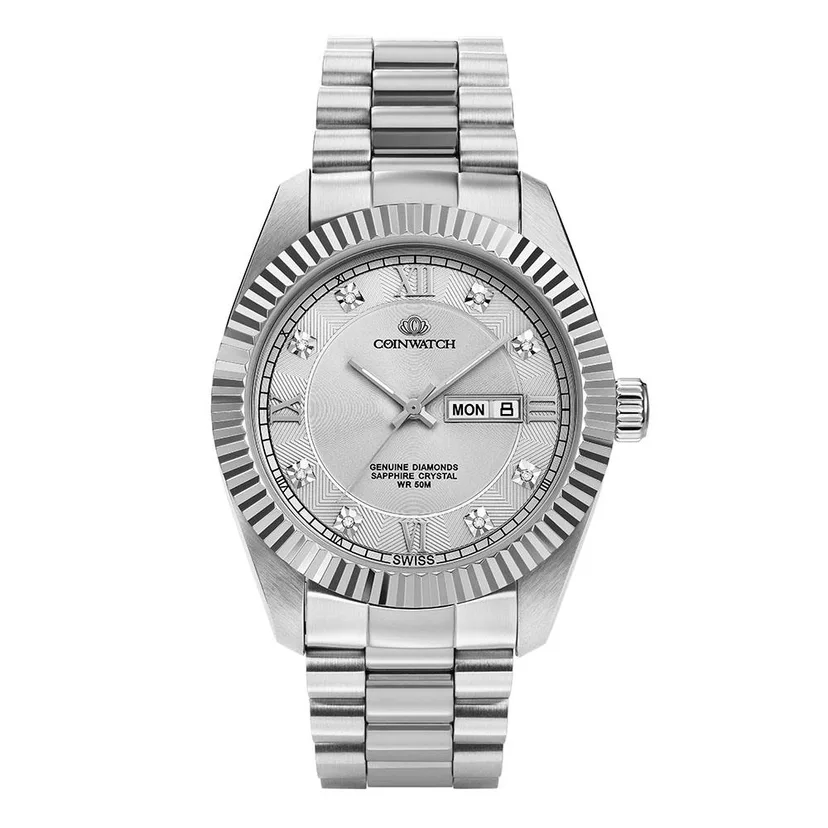 ساعت مچی مردانه کوین واچ coinwatch کد C129SSV
